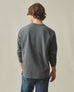 Men's Long Sleeve Broken-In Premium Slub Henley - Washed Black